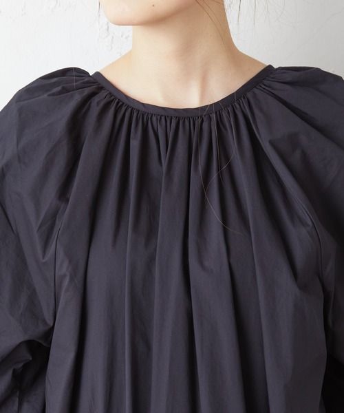 CIAOPANIC TYPY(チャオパニックティピー)の「ギャザースリーブワンピース(ワンピース・レディース・ホワイト/ブラック/グリーン・ONE SIZE)」の7枚目の写真