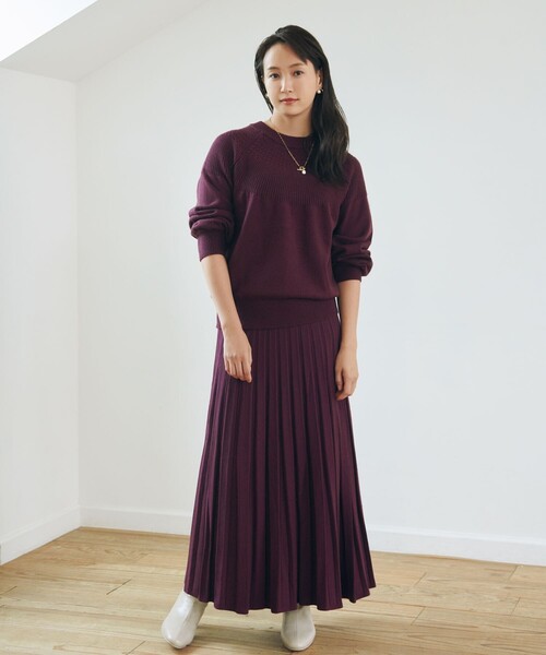 DRESKIP（ドレスキップ）の「◆もちもち求心編みニット（ニット/セーター・レディース・ブラック/ライトグリーン/ライトベージュ/ブラウン系その他2/パープル系/ピンク系・02/03/04）」の19枚目の写真