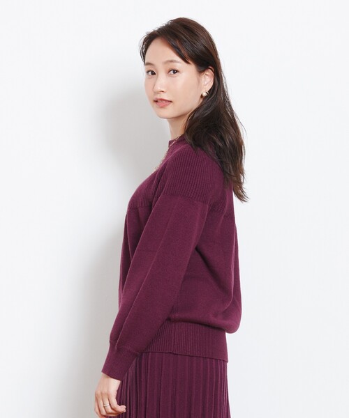 DRESKIP（ドレスキップ）の「◆もちもち求心編みニット（ニット/セーター・レディース・ブラック/ライトグリーン/ライトベージュ/ブラウン系その他2/パープル系/ピンク系・02/03/04）」の20枚目の写真