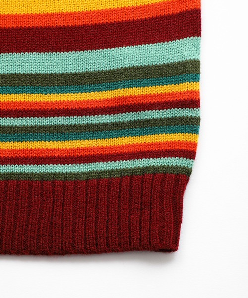 X-girl（エックスガール）の「OVERSIZED KNIT TOP（ニット/セーター・レディース・ライトブルー/ブラック/マルチ・ONE SIZE）」の16枚目の写真