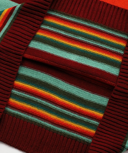 X-girl（エックスガール）の「OVERSIZED KNIT TOP（ニット/セーター・レディース・ライトブルー/ブラック/マルチ・ONE SIZE）」の18枚目の写真