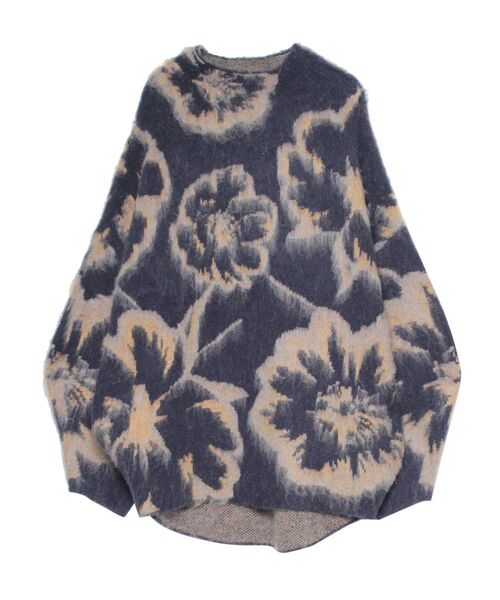 LAGUNAMOON（ラグナムーン）の「フラワージャガードニットプルオーバー（ニット/セーター・レディース・モカ/ネイビー/ライトグレー・FREE）」の15枚目の写真