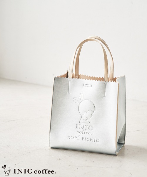 ROPE' PICNIC(ロペピクニック)の「【INIC Coffee×ROPE' PICNIC】メタリックエンボスミドルトートバッグ(トートバッグ・レディース・ゴールド/シルバー・FREE)」の1枚目の写真