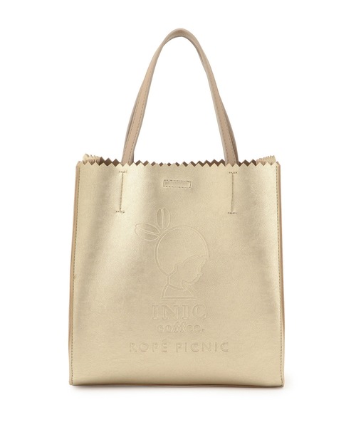 ROPE' PICNIC(ロペピクニック)の「【INIC Coffee×ROPE' PICNIC】メタリックエンボスミドルトートバッグ(トートバッグ・レディース・ゴールド/シルバー・FREE)」の10枚目の写真