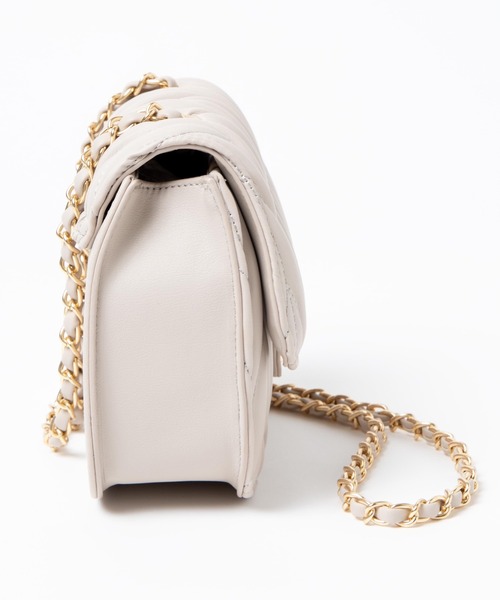 WEGO(ウィゴー)の「WEGO/キルティングショルダーバッグ(ショルダーバッグ・レディース・ブラック/アイボリー・FREE)」の15枚目の写真