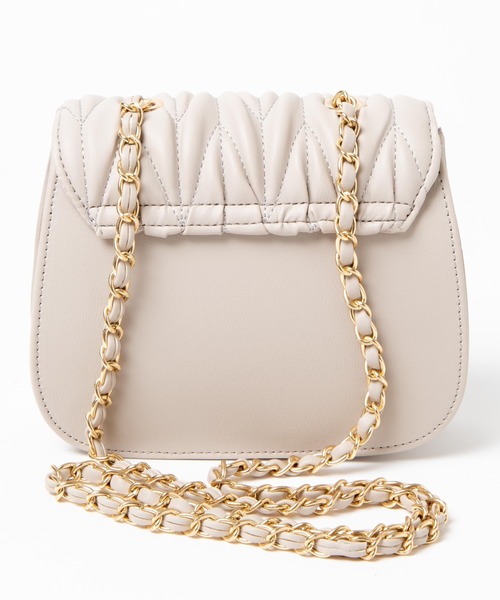 WEGO(ウィゴー)の「WEGO/キルティングショルダーバッグ(ショルダーバッグ・レディース・ブラック/アイボリー・FREE)」の16枚目の写真