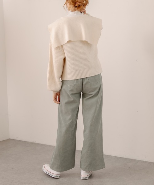 OLIVE des OLIVE（オリーブデオリーブ）の「セイラ-衿ニット（ニット/セーター・レディース・ブラック/アイボリー/ライトブラウン・FREE）」の10枚目の写真