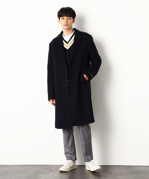 COMME CA COMMUNE(コムサコミューン)の「チェスターコート(チェスターコート・メンズ・グリーン/ネイビー/ブラウン・LARGE/SMALL/MEDIUM)」の4枚目の写真