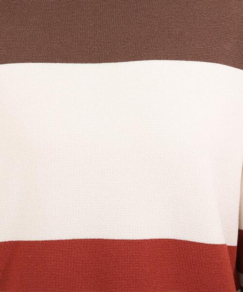 SHOO・LA・RUE（シューラルー）の「◆マルチボーダーニットワンピース（ワンピース・レディース・ブラック系2/ダークブラウン系2/ダークグリーン系2・03/02/04）」の19枚目の写真