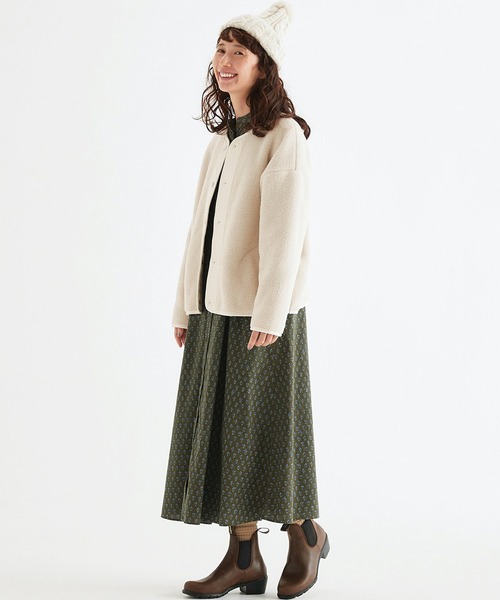 Sunny clouds(サニークラウズ)の「サニークラウズ 青い鳥と青い花の小紋ワンピース〈レディース〉(ワンピース・レディース・カーキ・MEDIUM/LARGE/X-LARGE/XX-LARGE/NM)」の13枚目の写真