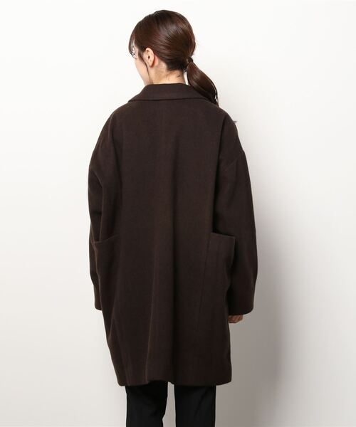 BASISBROEK（バシスブルック）の「[ BASISBROEK ] EGGS　メルトンウールオーバーコート（チェスターコート・レディース・ブラック/オリーブ/ブラウン・1）」の5枚目の写真