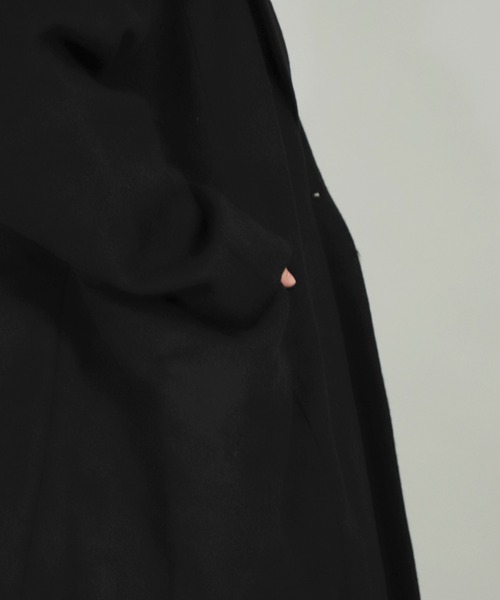 BASISBROEK（バシスブルック）の「[ BASISBROEK ] EGGS　メルトンウールオーバーコート（チェスターコート・レディース・ブラック/オリーブ/ブラウン・1）」の16枚目の写真