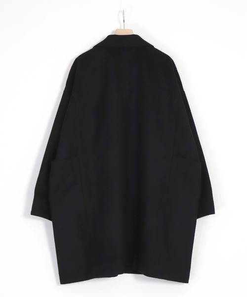 BASISBROEK（バシスブルック）の「[ BASISBROEK ] EGGS　メルトンウールオーバーコート（チェスターコート・レディース・ブラック/オリーブ/ブラウン・1）」の7枚目の写真