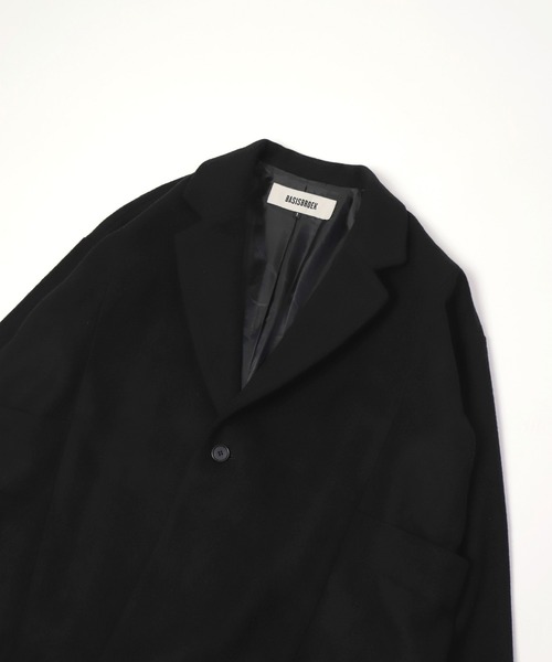 BASISBROEK（バシスブルック）の「[ BASISBROEK ] EGGS　メルトンウールオーバーコート（チェスターコート・レディース・ブラック/オリーブ/ブラウン・1）」の18枚目の写真