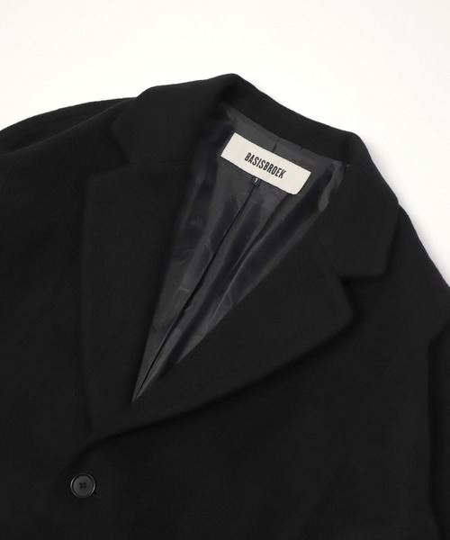 BASISBROEK（バシスブルック）の「[ BASISBROEK ] EGGS　メルトンウールオーバーコート（チェスターコート・レディース・ブラック/オリーブ/ブラウン・1）」の19枚目の写真