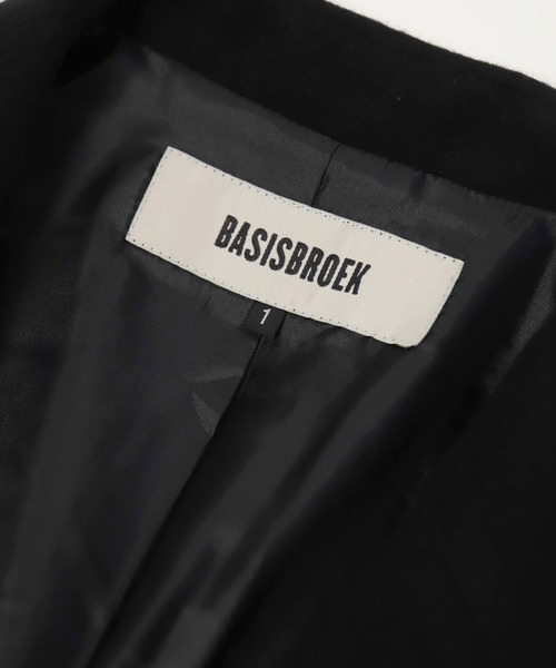 BASISBROEK（バシスブルック）の「[ BASISBROEK ] EGGS　メルトンウールオーバーコート（チェスターコート・レディース・ブラック/オリーブ/ブラウン・1）」の20枚目の写真