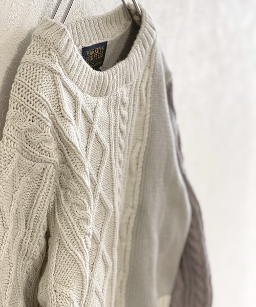 BIG FIELD（ビッグフィールド）の「【おうちで洗えるニット】クレイジーコットンニット（90～150cm）（ニット/セーター・キッズ・ブラウン/グレー・90/100/110/120/130/95/140/150）」の5枚目の写真