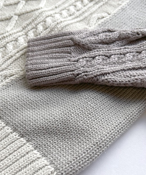 BIG FIELD（ビッグフィールド）の「【おうちで洗えるニット】クレイジーコットンニット（90～150cm）（ニット/セーター・キッズ・ブラウン/グレー・90/100/110/120/130/95/140/150）」の4枚目の写真