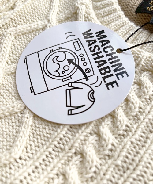 BIG FIELD（ビッグフィールド）の「【おうちで洗えるニット】クレイジーコットンニット（90～150cm）（ニット/セーター・キッズ・ブラウン/グレー・90/100/110/120/130/95/140/150）」の6枚目の写真