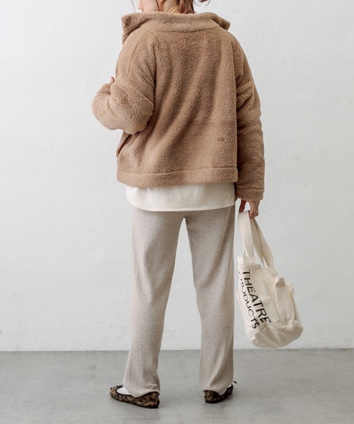 PUAL CE CIN（ピュアルセシン）の「【一部WEB限定】両面ボアジャケット（その他アウター・レディース・ライトグレー/ブラック/ベージュ/グリーン/アイボリー/ブルーグレー・FREE）」の17枚目の写真