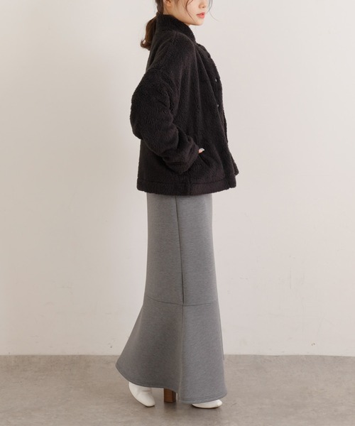 PUAL CE CIN（ピュアルセシン）の「【一部WEB限定】両面ボアジャケット（その他アウター・レディース・ライトグレー/ブラック/ベージュ/グリーン/アイボリー/ブルーグレー・FREE）」の12枚目の写真