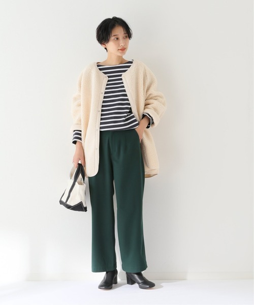 JOURNAL STANDARD relume(ジャーナルスタンダード レリューム)の「ウォッシャブルTRストレッチワイドパンツ◆(その他パンツ・レディース・ネイビー/グレー/グリーン・38/36)」の4枚目の写真