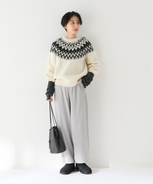 JOURNAL STANDARD relume(ジャーナルスタンダード レリューム)の「ウォッシャブルTRストレッチワイドパンツ◆(その他パンツ・レディース・ネイビー/グレー/グリーン・38/36)」の16枚目の写真