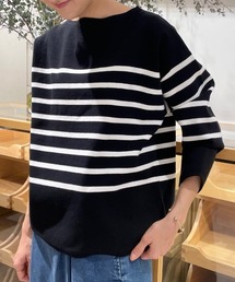 BEARDSLEY | オーガニックコットンボーダープルオーバー(ニット/セーター)