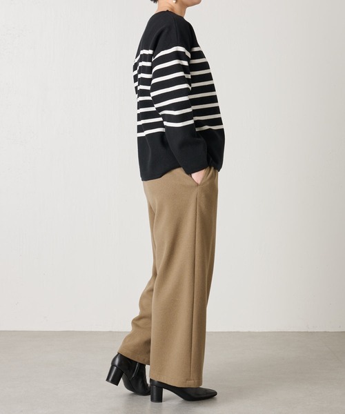 BEARDSLEY（ビアズリー）の「オーガニックコットンボーダープルオーバー（ニット/セーター・レディース・ホワイト/ネイビー・FREE）」の8枚目の写真