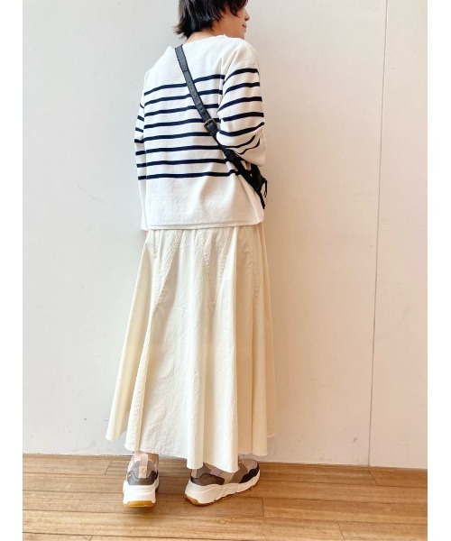 BEARDSLEY（ビアズリー）の「オーガニックコットンボーダープルオーバー（ニット/セーター・レディース・ホワイト/ネイビー・FREE）」の20枚目の写真