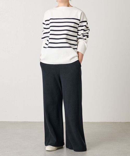 BEARDSLEY（ビアズリー）の「オーガニックコットンボーダープルオーバー（ニット/セーター・レディース・ホワイト/ネイビー・FREE）」の16枚目の写真