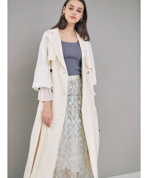 MERCURYDUO（マーキュリーデュオ）の「スイッチングリブニット（ニット/セーター・レディース・ブラック/ベージュ/オフホワイト/ミント/ブルー/ブラウン・FREE）」の8枚目の写真