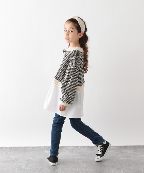GLOBAL WORK（グローバルワーク）の「【キッズ】アソートガラニットレイヤード/259305（ニット/セーター・キッズ・オフホワイト/ブラック・140cm/100cm/110cm/150cm/130cm/160cm/120cm）」の8枚目の写真
