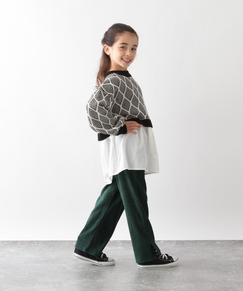 GLOBAL WORK（グローバルワーク）の「【キッズ】アソートガラニットレイヤード/259305（ニット/セーター・キッズ・オフホワイト/ブラック・140cm/100cm/110cm/150cm/130cm/160cm/120cm）」の12枚目の写真