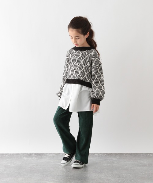 GLOBAL WORK（グローバルワーク）の「【キッズ】アソートガラニットレイヤード/259305（ニット/セーター・キッズ・オフホワイト/ブラック・140cm/100cm/110cm/150cm/130cm/160cm/120cm）」の13枚目の写真