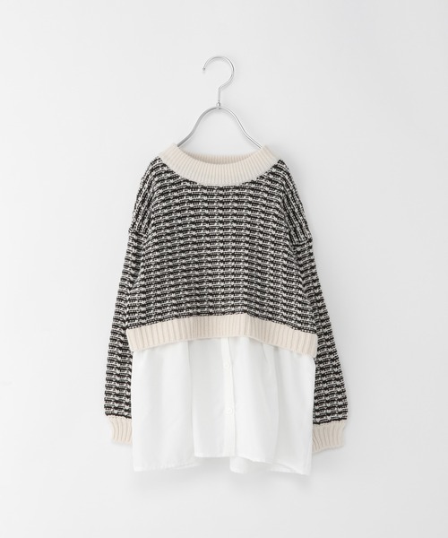 GLOBAL WORK（グローバルワーク）の「【キッズ】アソートガラニットレイヤード/259305（ニット/セーター・キッズ・オフホワイト/ブラック・140cm/100cm/110cm/150cm/130cm/160cm/120cm）」の14枚目の写真