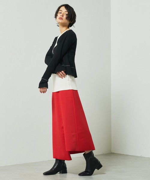 Lui's（ルイス）の「切替ステッチスクエアトゥショートブーツ（ブーツ・レディース・ホワイト/ブラック・23.5cm/24.5cm）」の14枚目の写真