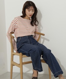 NATURAL BEAUTY BASIC | オーガニックコットン度詰め天竺ボーダー(Tシャツ/カットソー)