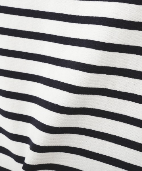 NATURAL BEAUTY BASIC（ナチュラルビューティーベーシック）の「オーガニックコットン度詰め天竺ボーダー（Tシャツ/カットソー・レディース・オレンジ系その他/グレー系その他/ブルー系その他6・MEDIUM）」の17枚目の写真