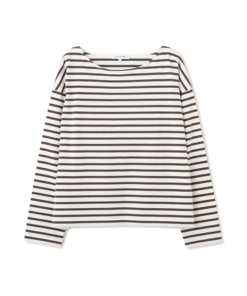 NATURAL BEAUTY BASIC（ナチュラルビューティーベーシック）の「オーガニックコットン度詰め天竺ボーダー（Tシャツ/カットソー・レディース・オレンジ系その他/グレー系その他/ブルー系その他6・MEDIUM）」の15枚目の写真