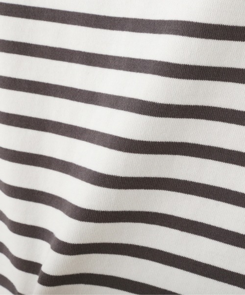 NATURAL BEAUTY BASIC（ナチュラルビューティーベーシック）の「オーガニックコットン度詰め天竺ボーダー（Tシャツ/カットソー・レディース・オレンジ系その他/グレー系その他/ブルー系その他6・MEDIUM）」の21枚目の写真