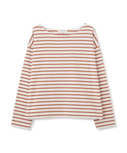 NATURAL BEAUTY BASIC（ナチュラルビューティーベーシック）の「オーガニックコットン度詰め天竺ボーダー（Tシャツ/カットソー・レディース・オレンジ系その他/グレー系その他/ブルー系その他6・MEDIUM）」の16枚目の写真