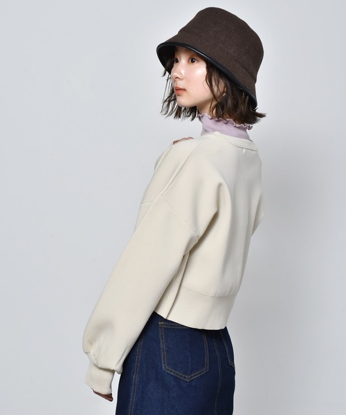 RETRO GIRL（レトロガール）の「テレコメロウハイネックニットTee（Tシャツ/カットソー・レディース・イエロー/グリーン/オフホワイト/ラベンダー/ブラック・FREE）」の20枚目の写真