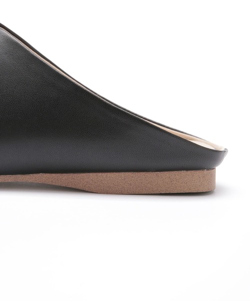 MOHI（モヒ）の「MOHI/スクエアトゥスリッポン（スリッポン・レディース・ブラック/ナチュラル・38/36/37）」の7枚目の写真