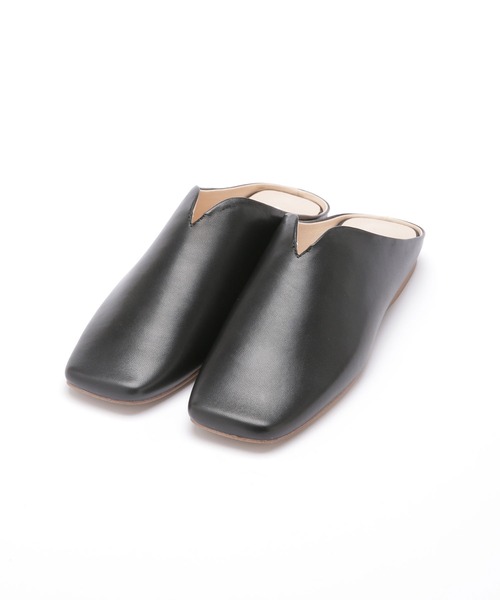 MOHI（モヒ）の「MOHI/スクエアトゥスリッポン（スリッポン・レディース・ブラック/ナチュラル・38/36/37）」の5枚目の写真