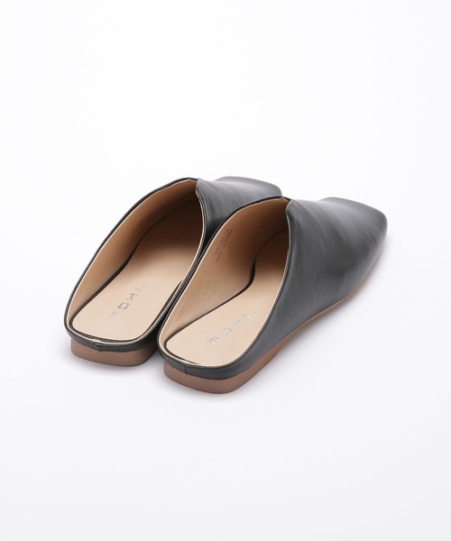 MOHI（モヒ）の「MOHI/スクエアトゥスリッポン（スリッポン・レディース・ブラック/ナチュラル・38/36/37）」の4枚目の写真