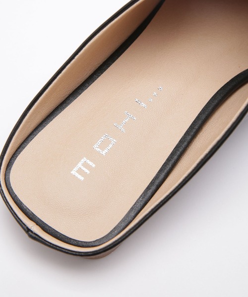 MOHI（モヒ）の「MOHI/スクエアトゥスリッポン（スリッポン・レディース・ブラック/ナチュラル・38/36/37）」の11枚目の写真