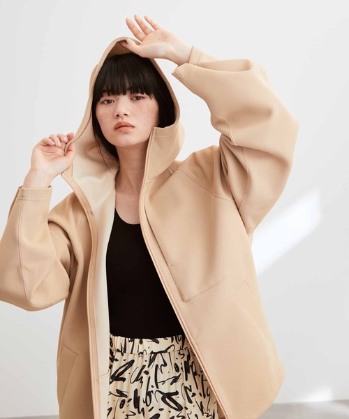 ADAM ET ROPE'(アダムエロペ)の「【Proof PLUS】ダンボール オーバーサイズ マウンテンパーカー ブルゾン(マウンテンパーカー・メンズ・ラベンダー/スミクロ/ベージュ・L/M)」の13枚目の写真