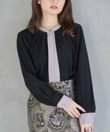 tocco closet | 【ZOZO限定】ゴールド釦２ＷＡＹ配色ブラウス(シャツ/ブラウス)