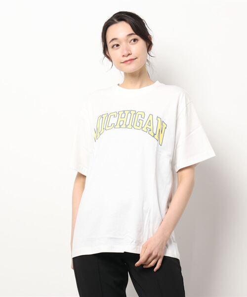 B.I.D.(ビーアイディー)の「《Bl》半袖プリントTシャツ カットソー(Tシャツ/カットソー・レディース・ホワイト/杢グレー/スミクロ・LARGE/MEDIUM/FREE)」の4枚目の写真